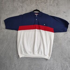 Vintage 90's Streetwear Classics by Palmland Polo Banded Color Block Sz M Grunge